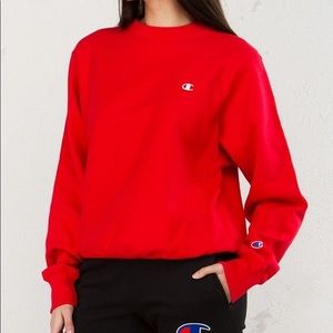 Champion Red Reverse Weave Sweatshirt  XS
